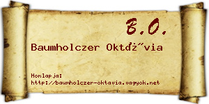 Baumholczer Oktávia névjegykártya